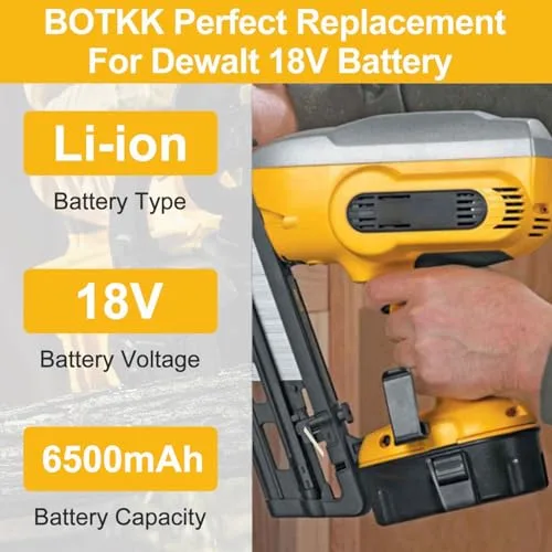 2-Pack Replacement for Dewalt 18V Battery 6.5Ah XRP Lithium ion DC9096 DC9098 DC9099 DE9039 DE9095 DW9096 DW9098 DE9096 DE9098 DW9095 DE9503 DC9182 XRP