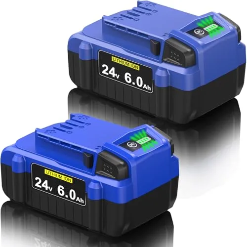 Upgraded 6.0Ah Replacement for Kobalt 24V Battery KB624-03 KB524-03 KB424-03 KB224-03 KB124-03 Compatible with All Kobalt 24 V Cordless Power Tools