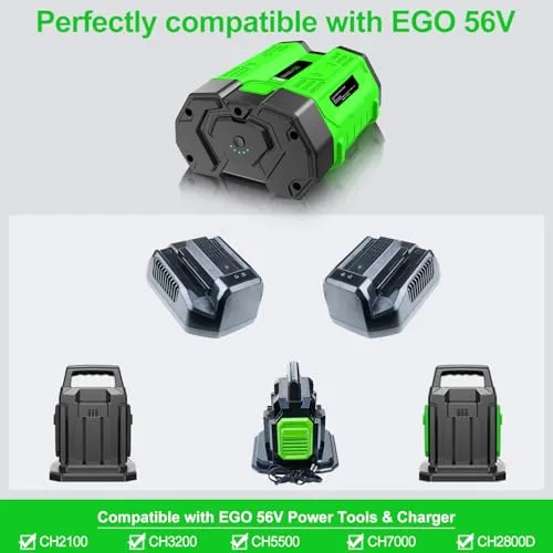 Upgraded 5.0Ah 56V Replacement for EGO 56V Battery BA2800T BA2800 BA3360T BA2240T BA1400T BA1400 BA1120
