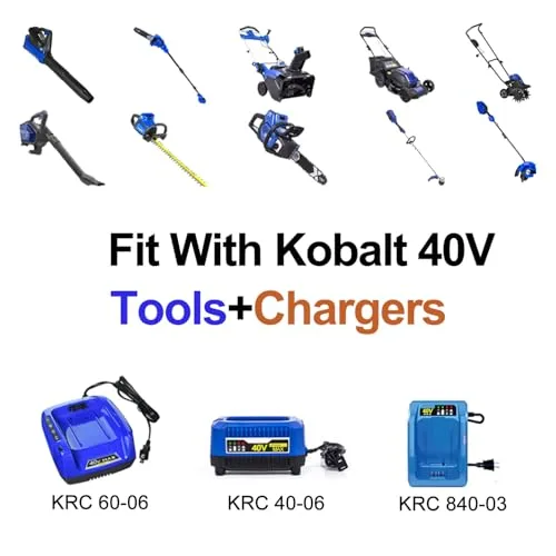 Advanced 2-Pack 6.0Ah Replacement for Kobalt 40V Battery Compatible with Kobalt 40V Max Battery KB440-06 KB-540-06 ‎KB240-06 KB2540C-06 KB640-03 Cordless Power Tool