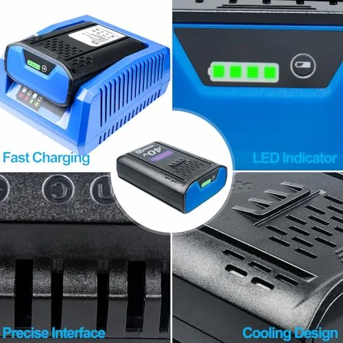 Advanced 2-Pack 6.0Ah Replacement for Kobalt 40V Battery Compatible with Kobalt 40V Max Battery KB440-06 KB-540-06 ‎KB240-06 KB2540C-06 KB640-03 Cordless Power Tool