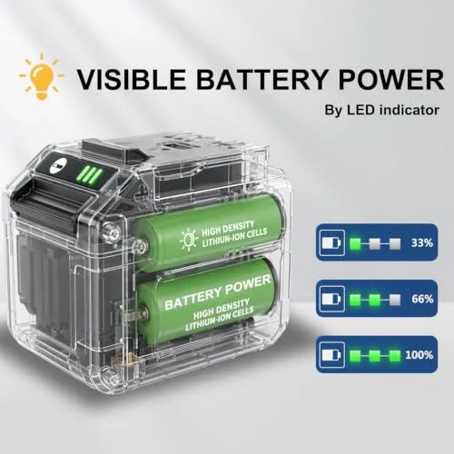 6.0Ah Replacement for Greenworks 24V Battery 29842 29852 LB24A020 for Greenworks 24V Trimmer Weed Blower (2 Packs)
