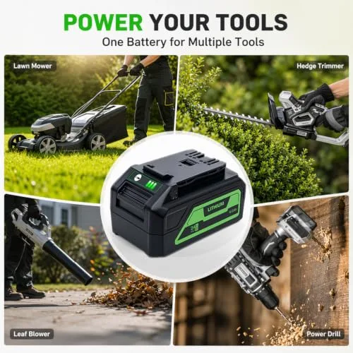 6.0Ah Replacement for Greenworks 24V Battery 29842 29852 LB24A020 for Greenworks 24V Trimmer Weed Blower (2 Packs)