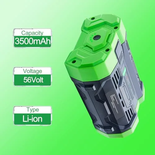 3500mAh Replacement for EGO 56V Battery Compatible with EGO Power+ BA1400 BA1400T