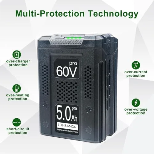 60V 5000mAh Vervanging voor Greenworks 60V Batterij Compatibel met Greenworks Cordless Power Tool Batterij
