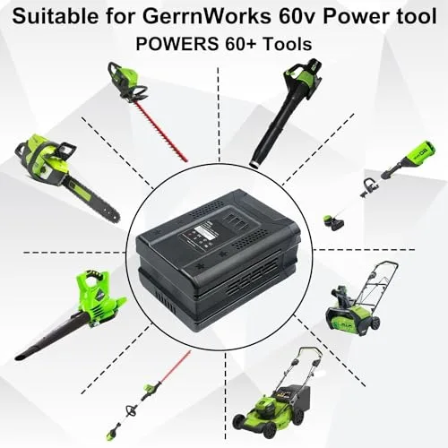 60V 5000mAh Vervanging voor Greenworks 60V Batterij Compatibel met Greenworks Cordless Power Tool Batterij