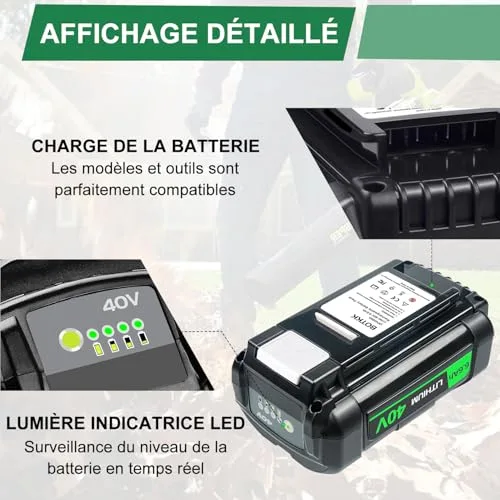 6600mAh 36V/40V Ersatzakku für Ryobi 40V Akku Passend für Ryobi 36V Akku Werkzeuge