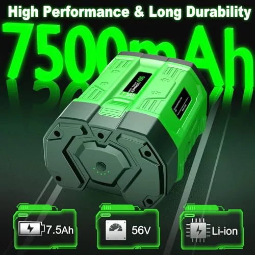 7500mAh Replacement for EGO 56V Battery Compatible with EGO Power+ BA4200 BA4200T