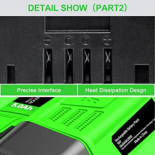 Upgraded 5.0Ah Replacement for EGO 56V Battery
