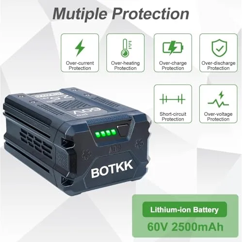 60V 2.5Ah Replacement for Greenworks 60V Battery LB60A00 LB60A01 LB60A02 LB60A03