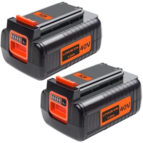 2Packs 3.5Ah Replacement for Black and Decker 40V Battery Compatible with Black and Decker 40v Lithium Battery LBX2540 LBX1540 LBX2040 LBXR36 LBXR2036 etc