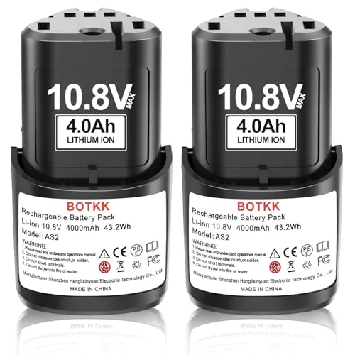 Upgraded 2-Pack 4000mAh Replacement for Stihl 10.8V Battery HSA26 AS2 GTA26 SEA20 Cordless Grass Shears