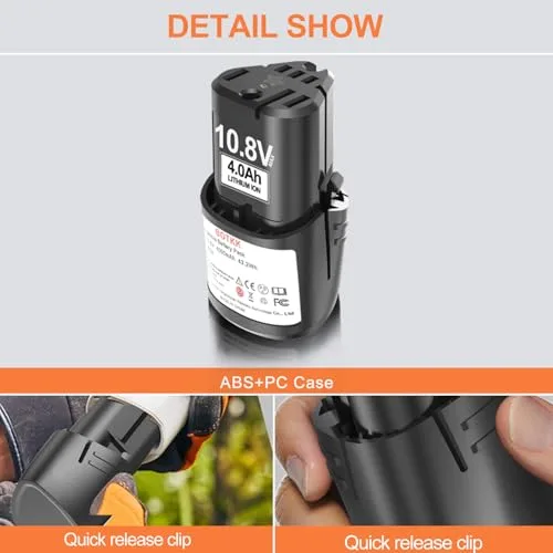 Upgraded 2-Pack 4000mAh Replacement for Stihl 10.8V Battery HSA26 AS2 GTA26 SEA20 Cordless Grass Shears