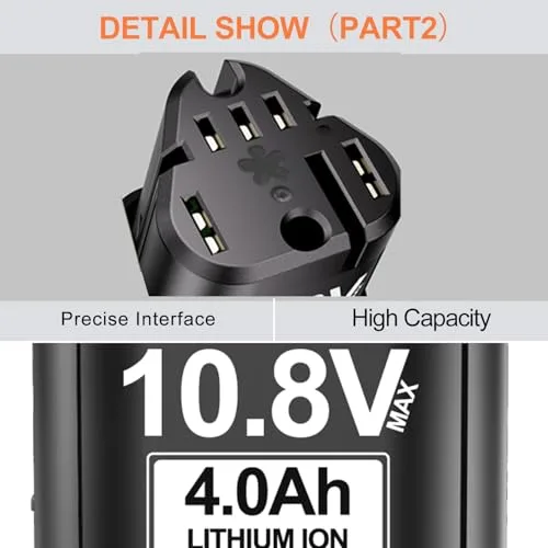 Upgraded 2-Pack 4000mAh Replacement for Stihl 10.8V Battery HSA26 AS2 GTA26 SEA20 Cordless Grass Shears
