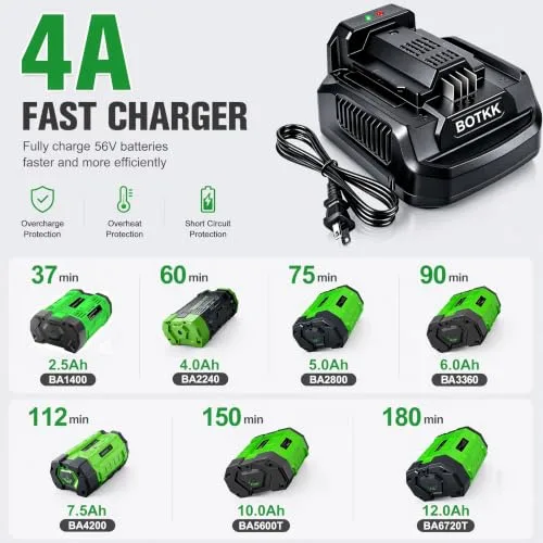 【Upgraded Faster!!】 Rapid Charger Replacement for EGO 56V Battery Charger CH2100 CH3200 CH5500 CH7000 CH2800D