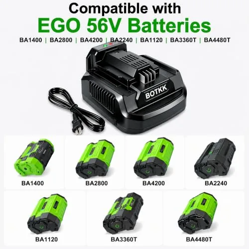 【Upgraded Faster!!】 Rapid Charger Replacement for EGO 56V Battery Charger CH2100 CH3200 CH5500 CH7000 CH2800D