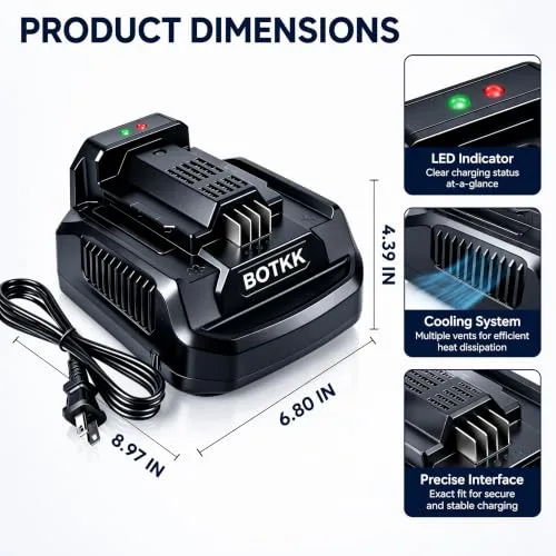 【Upgraded Faster!!】 Rapid Charger Replacement for EGO 56V Battery Charger CH2100 CH3200 CH5500 CH7000 CH2800D