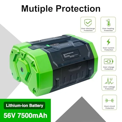 Upgraded 7.5Ah Replacement for EGO 56V Battery 7.5ah