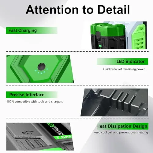 Upgraded 7.5Ah Replacement for EGO 56V Battery 7.5ah