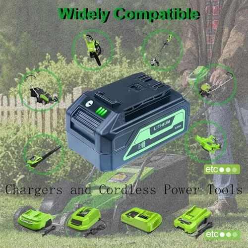 Upgraded! 6000mAh Replacement for Greenworks 24V Battery
