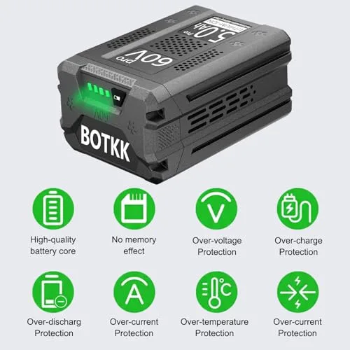 Upgraded! 5000mAh Replacement for Greenworks 60v Battery LB60A02 LB60A03 LB602 LB6025 Compatible with greenworks 60V Cordless Power Tools