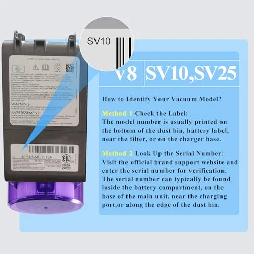 10000mAh Professional Replacement for Dyson V8 Battery SV10 SV25