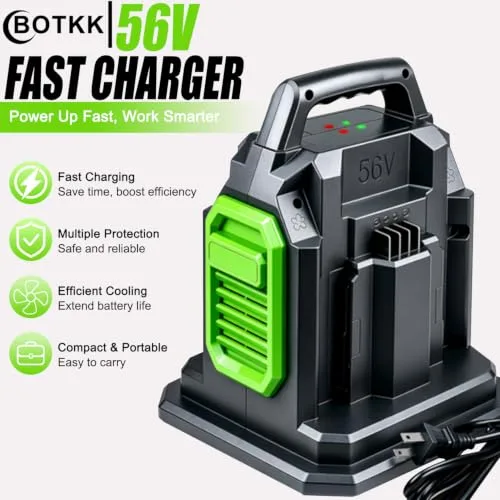 【Faster】BOTKK Rapid Dual Ports Charger Replacement for Ego 56V Battery Chargers CH2800D CH2100 CH3200 CH5500 CH7000