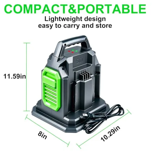 【Faster】BOTKK Rapid Dual Ports Charger Replacement for Ego 56V Battery Chargers CH2800D CH2100 CH3200 CH5500 CH7000