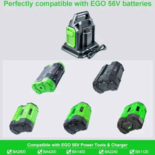 【Faster】BOTKK Rapid Dual Ports Charger Replacement for Ego 56V Battery Chargers CH2800D CH2100 CH3200 CH5500 CH7000