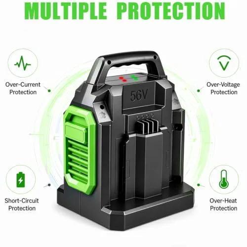 【Faster】BOTKK Rapid Dual Ports Charger Replacement for Ego 56V Battery Chargers CH2800D CH2100 CH3200 CH5500 CH7000