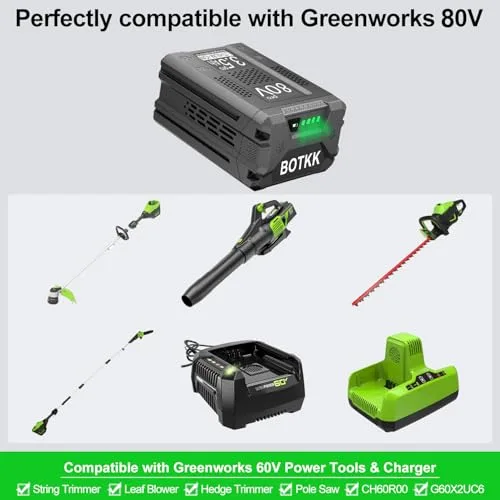 Upgraded 3.5Ah Replacement for Greenworks 80V Battery Compatible with Greenworks Pro 80v Battery GBA80150 GBA80200 GBA80250 GBA80300 GBA80400