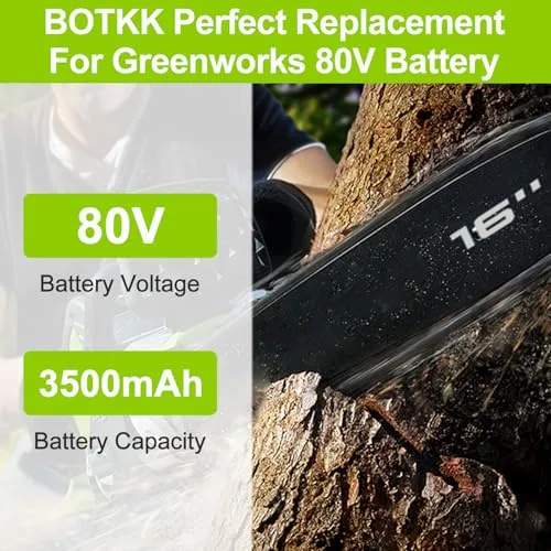 Upgraded 3.5Ah Replacement for Greenworks 80V Battery