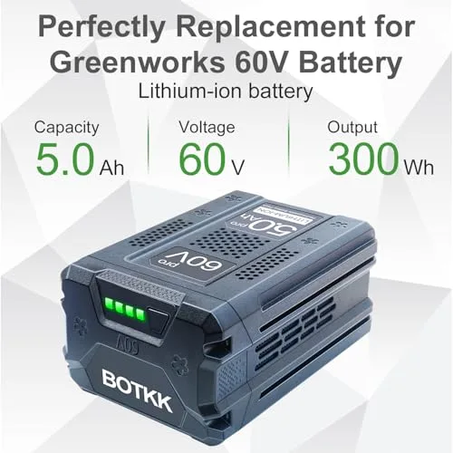 【Upgraded!】 5000mAh Replacement for Greenworks 60V Battery