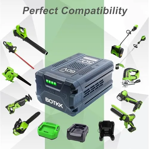 【Upgraded!】 5000mAh Replacement for Greenworks 60V Battery