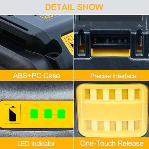 Upgraded 5.0Ah Replacement for Dewalt 40V Battery