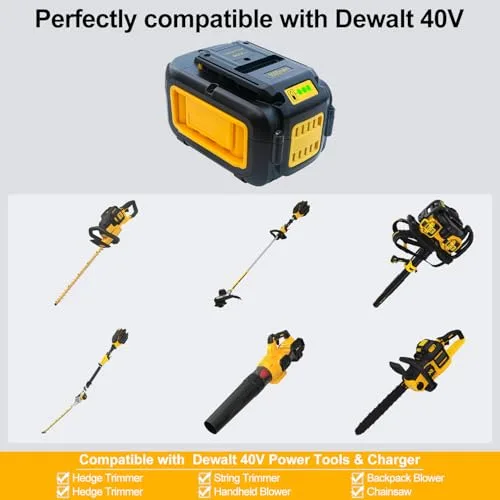 Upgraded 5.0Ah Replacement for Dewalt 40V Battery