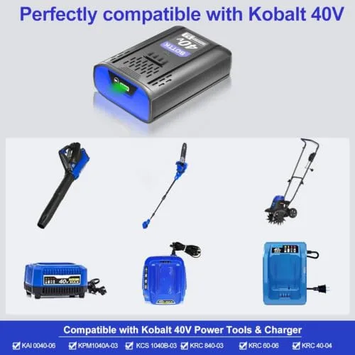 Upgraded 6.2Ah Replacement for Kobalt 40V Battery