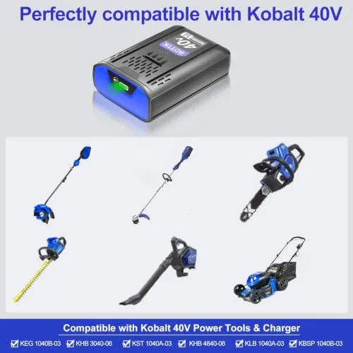 Upgraded 6.2Ah Replacement for Kobalt 40V Battery