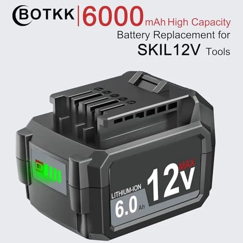 Upgraded 6.0Ah Replacement for SKIL 12V Battery