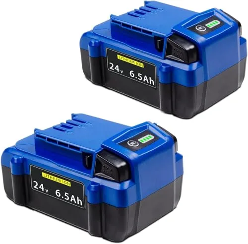 Upgraded！6500mAh Replacement for Kobalt 24V Battery KB624-03 KB524-03 KB424-03 KB224-03 KB124-03 Compatible with Kobalt 24V max Battery (2 Packs)