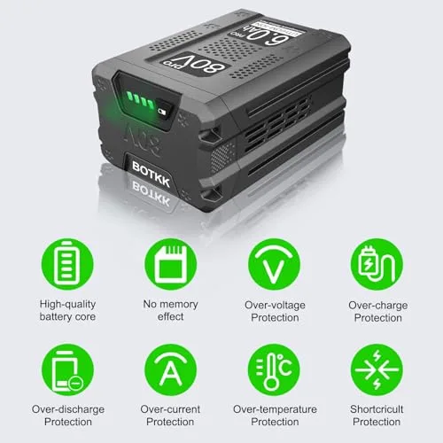 Upgraded! 6000mAh Replacement for Greenworks 80V Batteries GBA80250 GBA80200 GBA80400 GBA80500 Compatible with Greenworks 80V Tools