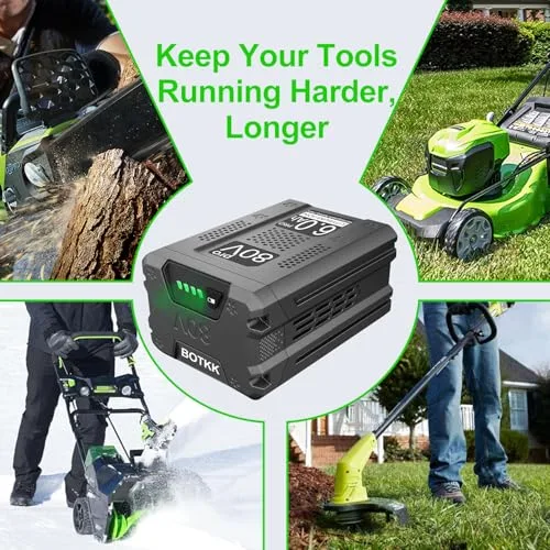 Upgraded! 6000mAh Replacement for Greenworks 80V Batteries GBA80250 GBA80200 GBA80400 GBA80500 Compatible with Greenworks 80V Tools